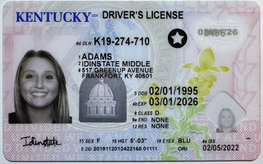 IDINSTATE IDINSTATE.CC New Kentucky State Fake ID
