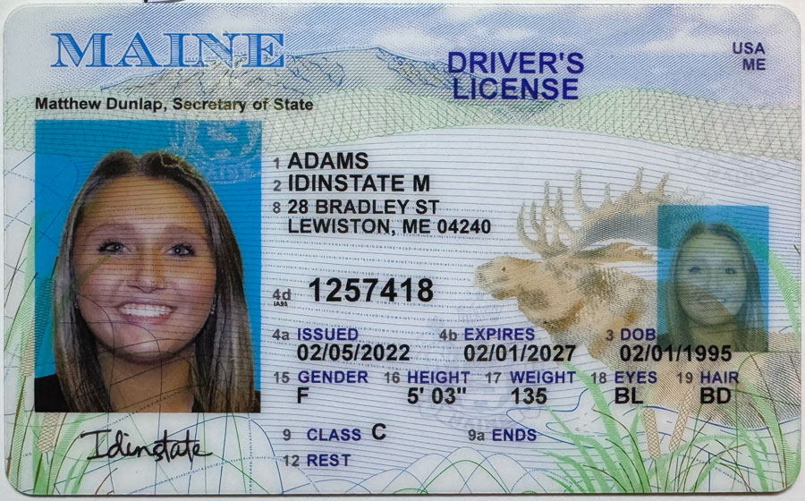 Maine Fake Driver License