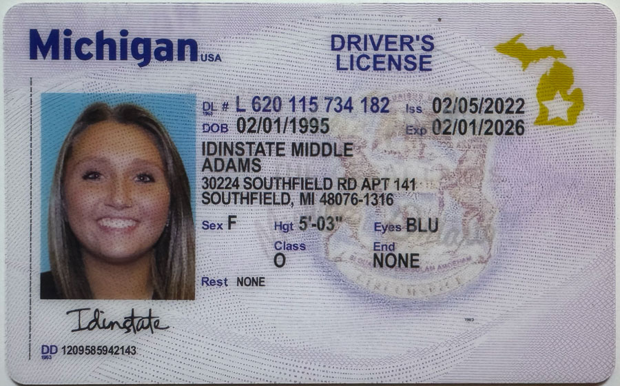 IDINSTATE IDINSTATE.CC New Michigan State Fake ID