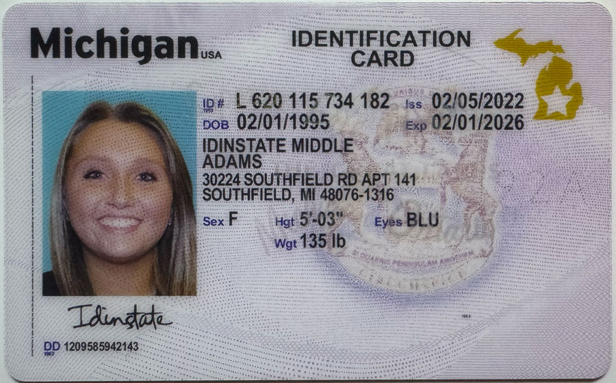 IDINSTATE IDINSTATE.CC New Michigan Identification ID
