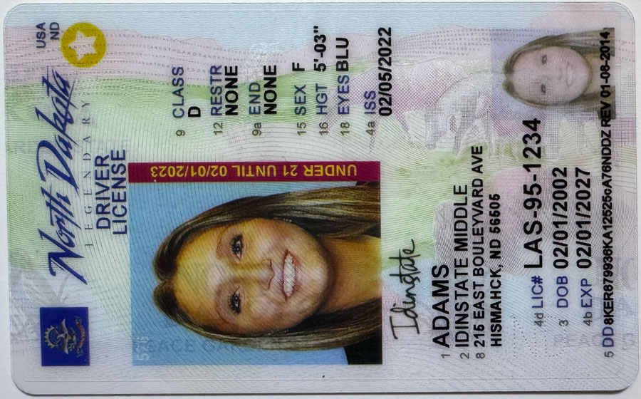 IDINSTATE IDINSTATE.CC New North Dakota U21 State Fake ID
