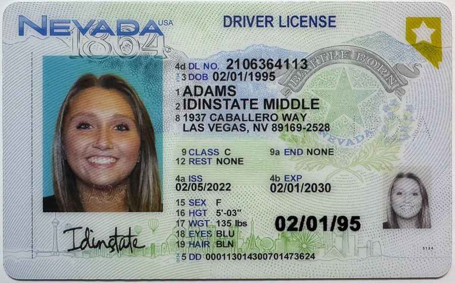 IDINSTATE IDINSTATE.CC New Nevada State Fake ID