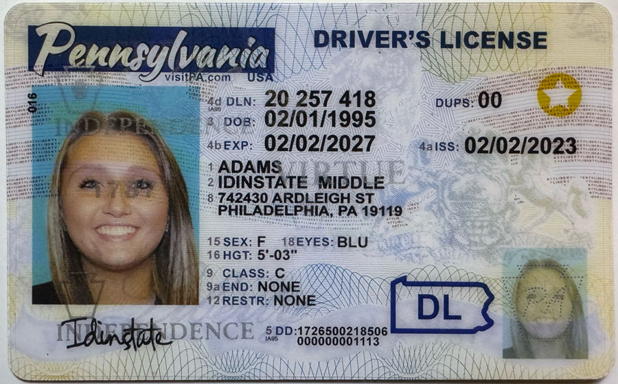 IDINSTATE IDINSTATE.CC New Pennsylvania State Fake ID