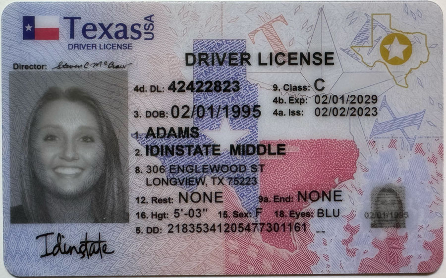 IDINSTATE IDINSTATE.CC New Texas 2022 V2 State Fake ID