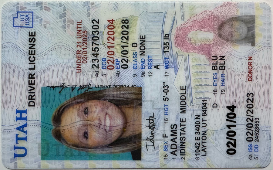 IDINSTATE IDINSTATE.CC New UTAH U21 State Fake ID