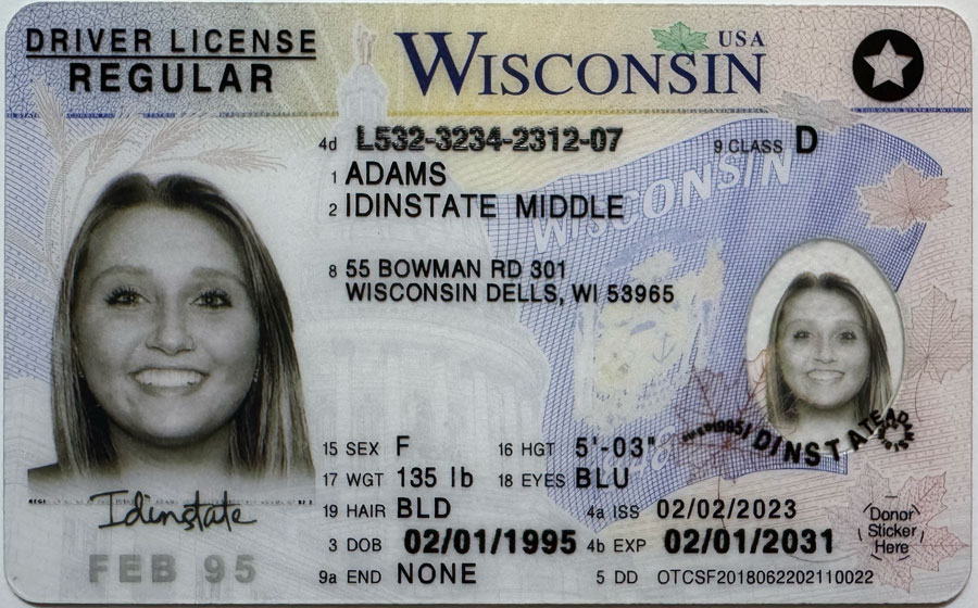 IDINSTATE IDINSTATE.CC New WISCONSIN State Fake ID