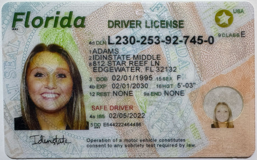 IDINSTATE IDINSTATE.CC New Floria State Fake ID