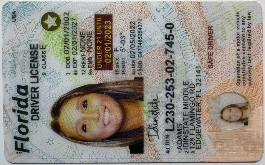 IDINSTATE IDINSTATE.CC New Floria U21 State Fake ID