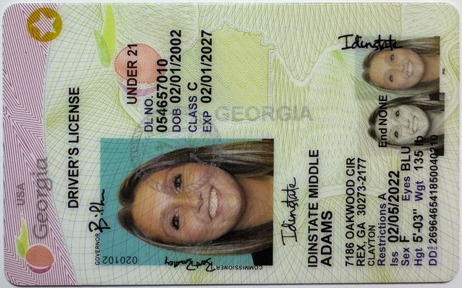 IDINSTATE IDINSTATE.CC New Georgia U21 State Fake ID