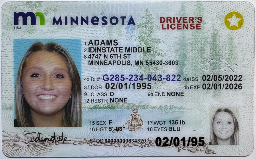 IDINSTATE IDINSTATE.CC New Minnesota State Fake ID