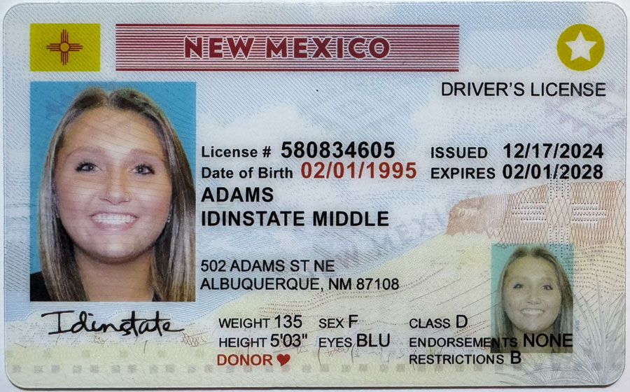 IDINSTATE IDINSTATE.CC New New Mexico State Fake ID
