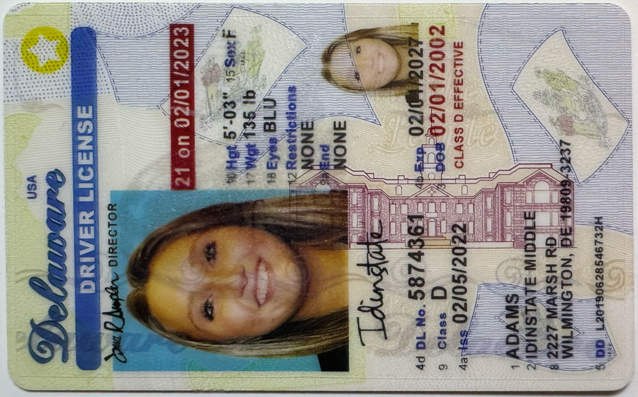 IDINSTATE IDINSTATE.CC New Delaware U21 State Fake ID