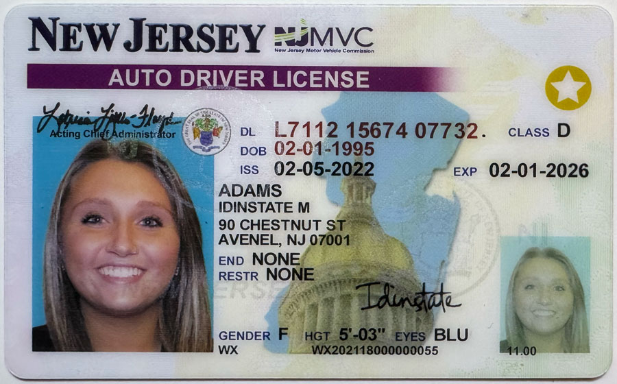 IDINSTATE IDINSTATE.CC New New Jersey State Fake ID